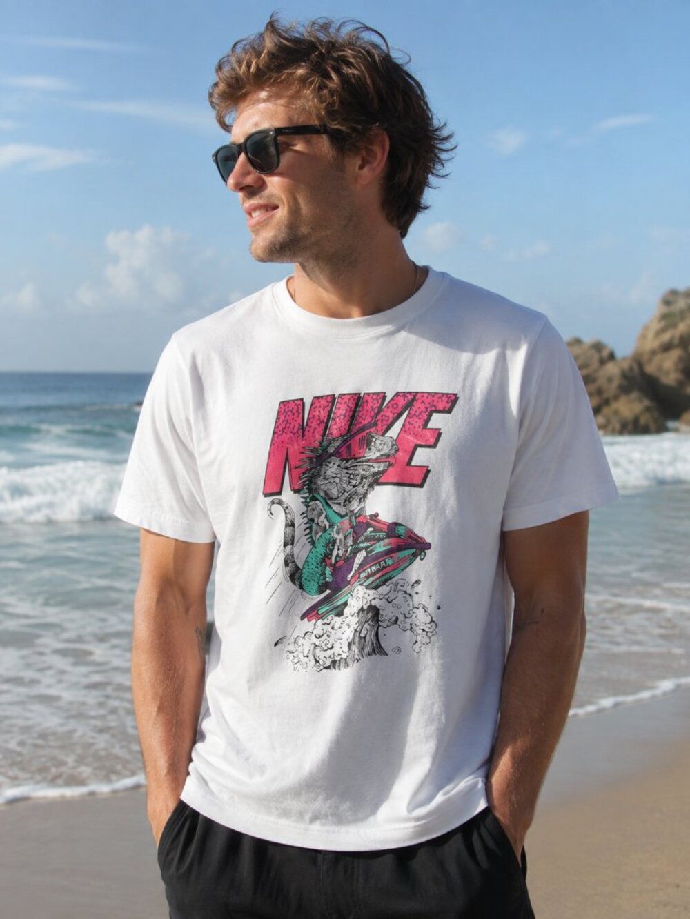 NIKE  JET SKI Iguana TEE (LARGE)